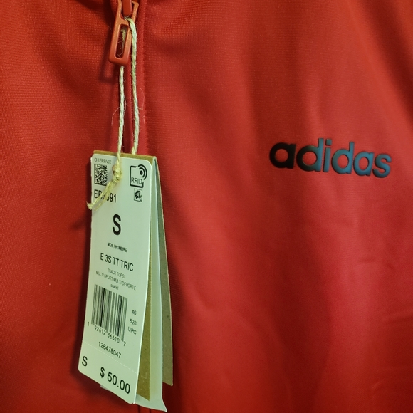Adidas Red Track Jacket Small - Picture 3 of 4